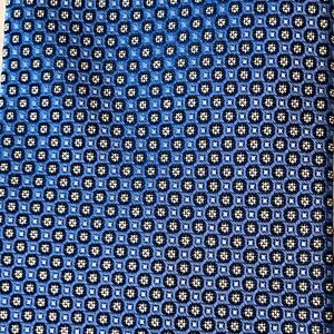 Jos A. Bank Men's 100% Silk Tie- Cobalt Blue/Black & Silver